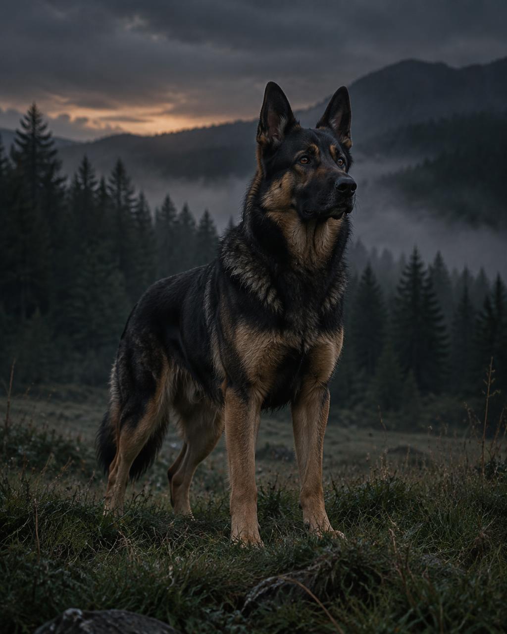 Großer Hund beim Auslauf in der Natur
